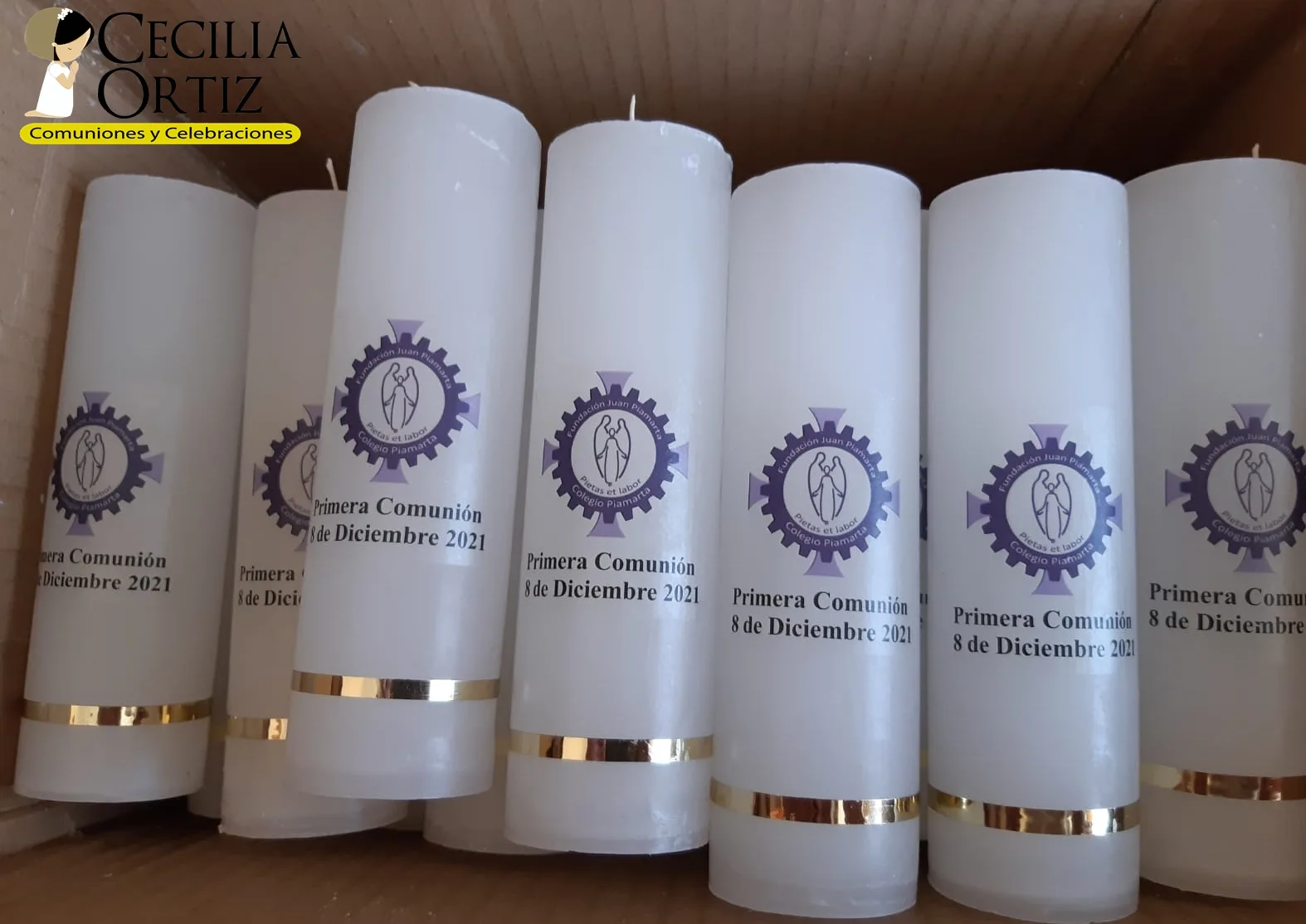 Cirios personalizados con logo